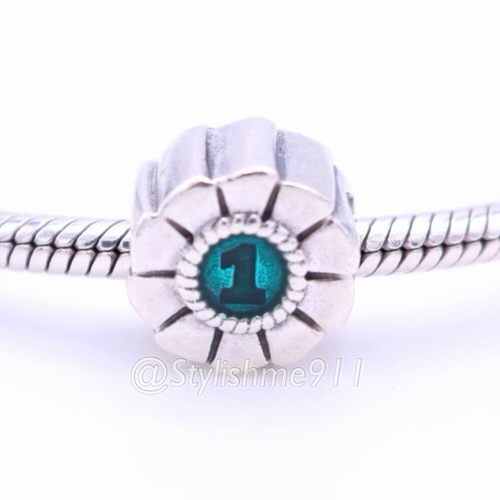 Authentic PANDORA  First Place Blue Ribbon Charm - 790519EN08